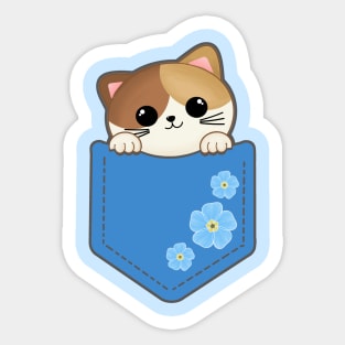 Pretty Kitty in a Pocket Sticker